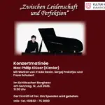 Konzertmatinée im Schlösschen Borghees mit Max Philip Klüser (Klavier)