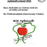 Apfelsaftverkauf der Kalkarer Pfadfinder
