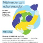 Aktionstag zur Woche der seelischen Gesundheit - Miteinander statt nebeneinander. Für eine Gesellschaft, in der jede Psyche zählt.
